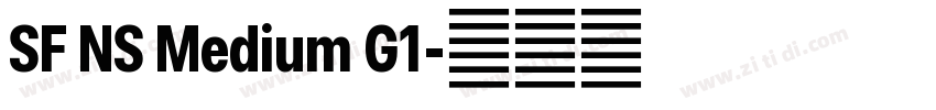 SF NS Medium G1字体转换